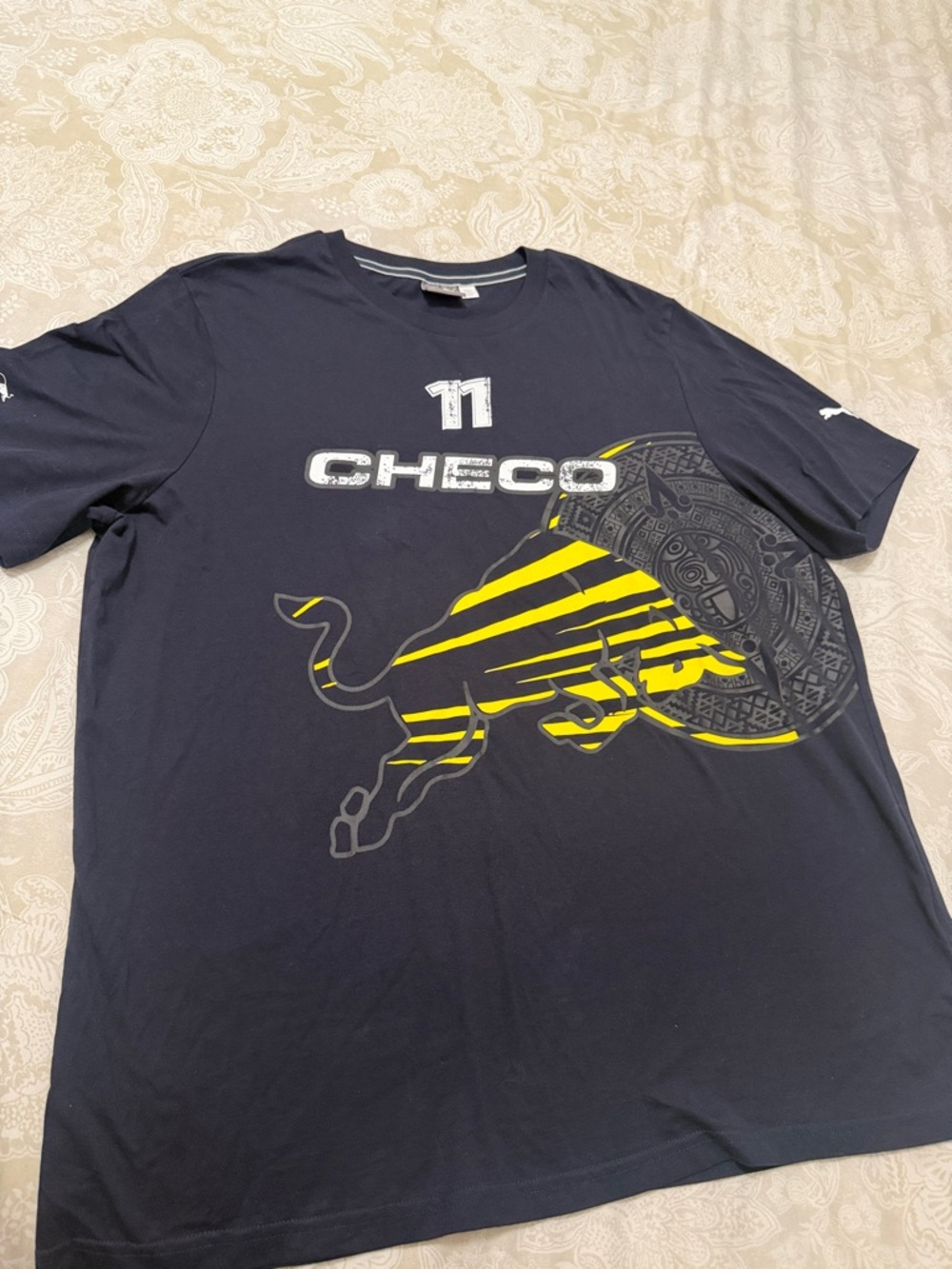 Men's Navy Short sleeve- Redbull Checo